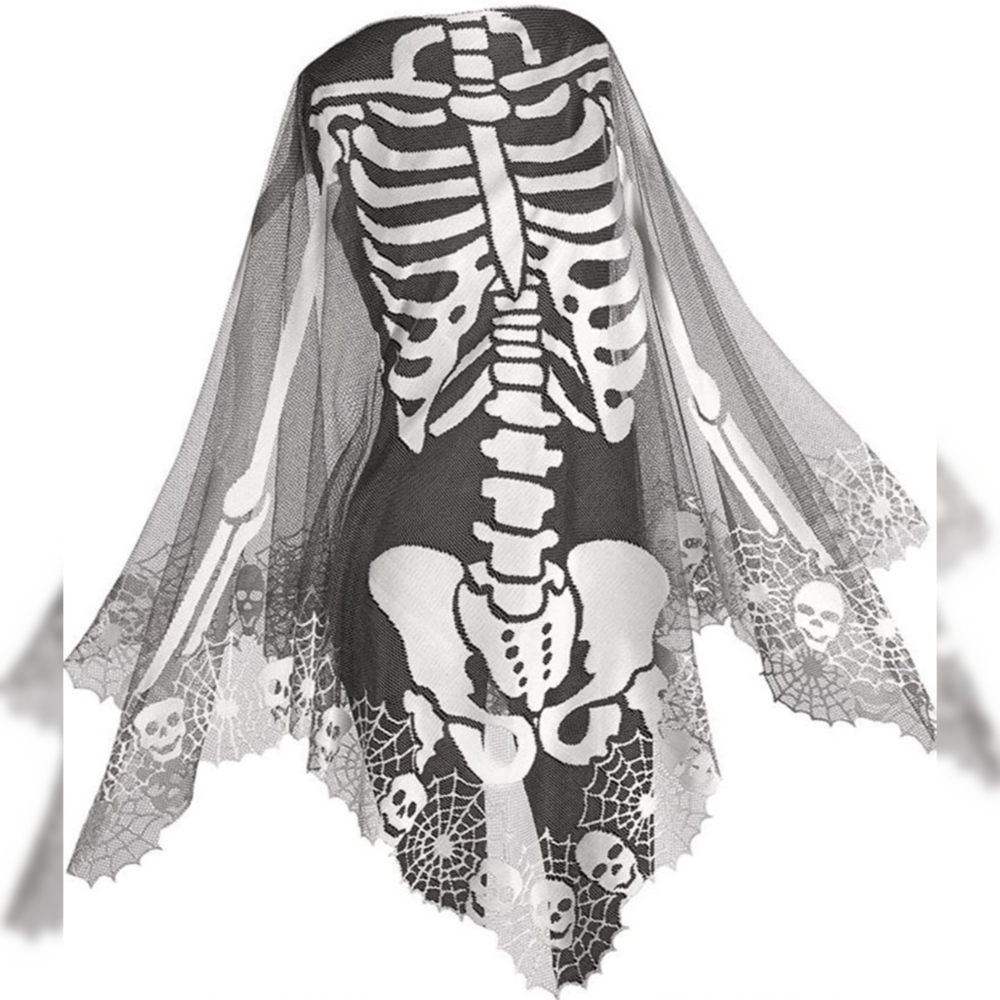 Goth lace skeleton poncho